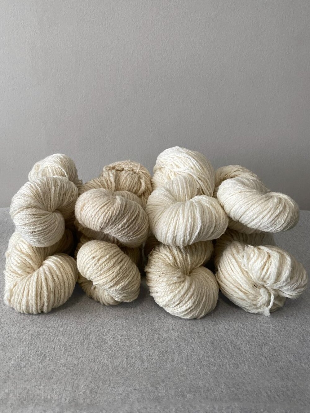 New Long Way Homestead Breed Specific Yarn Natural White Wool Bundle Lot of 8